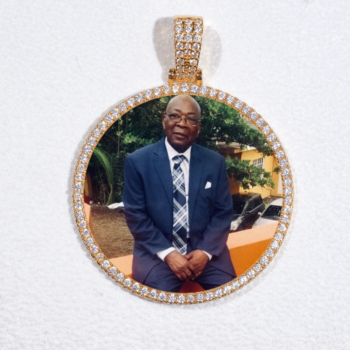 MEDIUM 3D CIRCLE CUSTOM PICTURE PENDANT