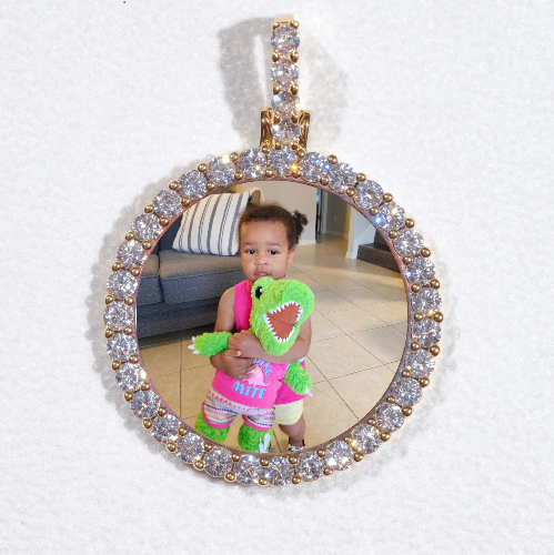 3D CIRCLE CUSTOM PICTURE PENDANT SMALL SIZE