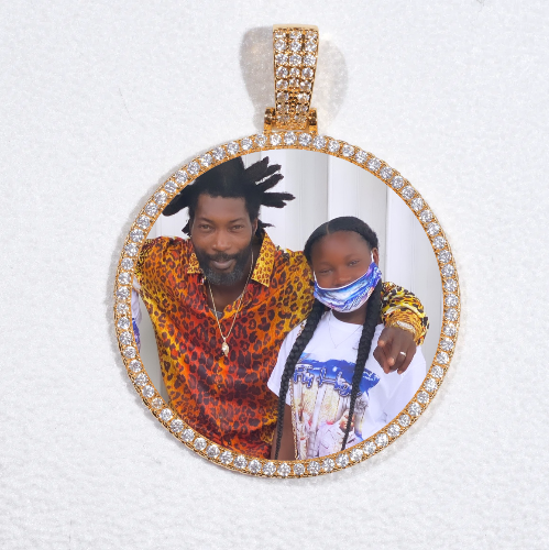 MEDIUM 3D CIRCLE CUSTOM PICTURE PENDANT