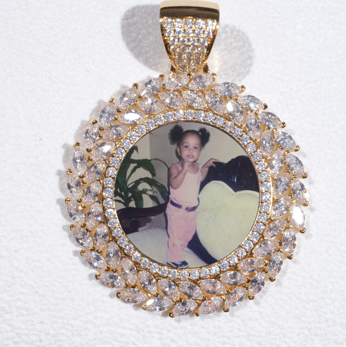 Large 3D Wheat Ear Custom Picture Pendant