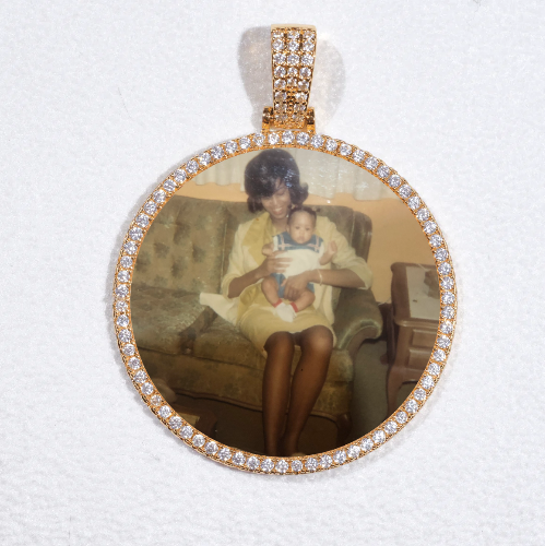MEDIUM 3D CIRCLE CUSTOM PICTURE PENDANT