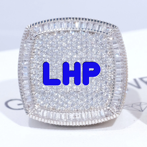CUSTOM LETTER 3D ICED RING