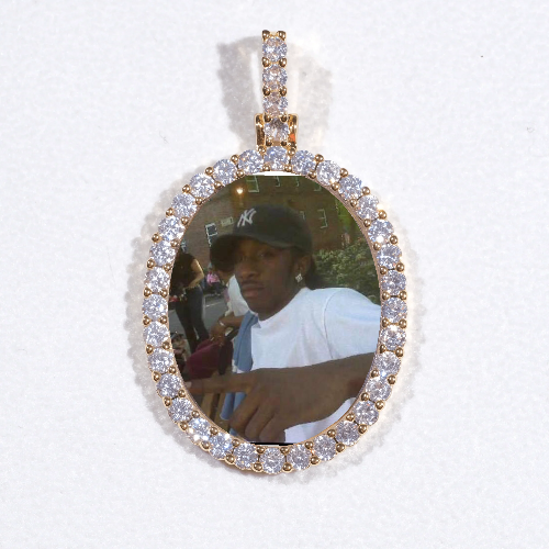 3D Oval Custom Picture Pendant
