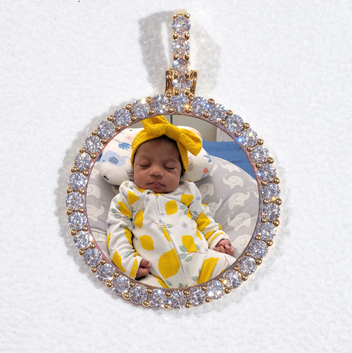 3D CIRCLE CUSTOM PICTURE PENDANT SMALL SIZE