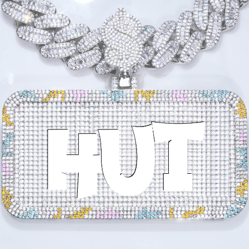 CUSTOM LETTER NECKLACE 3D COLORFUL SQUARE