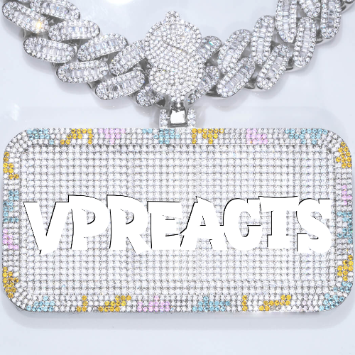 CUSTOM LETTER NECKLACE 3D COLORFUL SQUARE