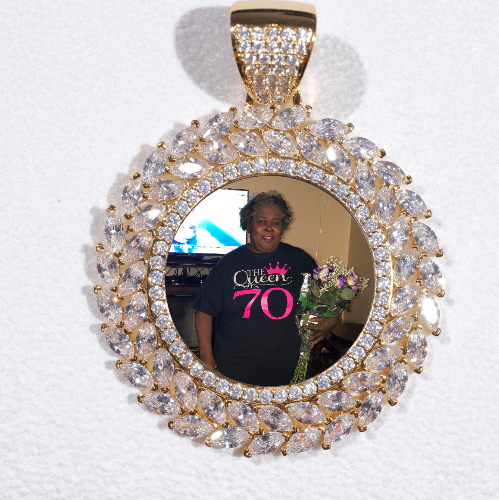 Large 3D Wheat Ear Custom Picture Pendant