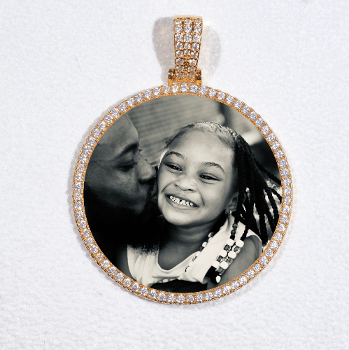 MEDIUM 3D CIRCLE CUSTOM PICTURE PENDANT