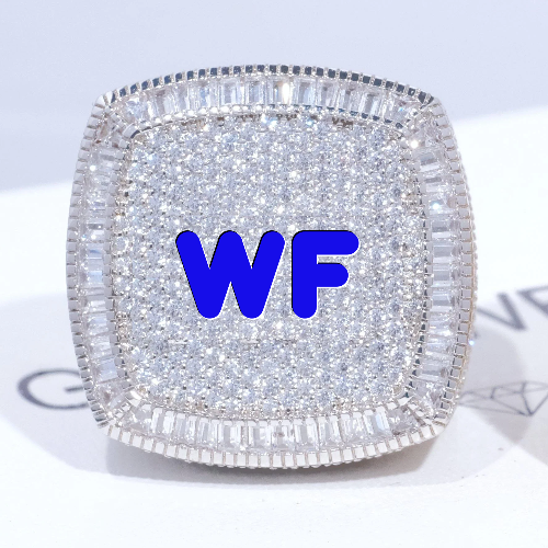 CUSTOM LETTER 3D ICED RING