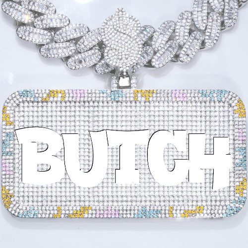 CUSTOM LETTER NECKLACE 3D COLORFUL SQUARE