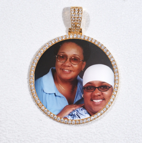 MEDIUM 3D CIRCLE CUSTOM PICTURE PENDANT