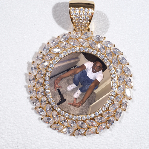 Large 3D Wheat Ear Custom Picture Pendant
