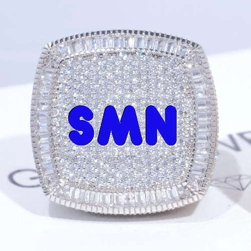 CUSTOM LETTER 3D ICED RING