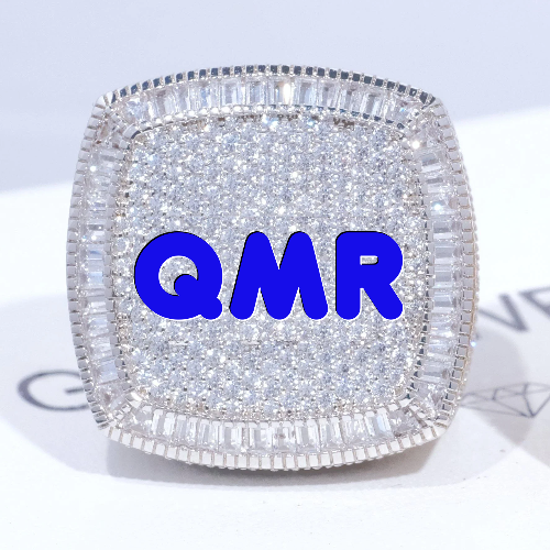 CUSTOM LETTER 3D ICED RING