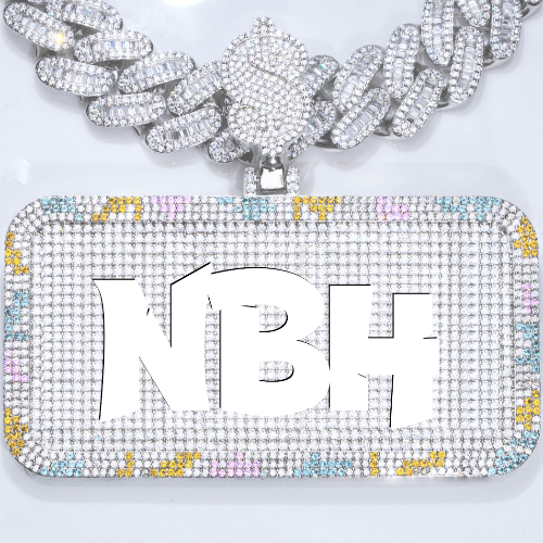 CUSTOM LETTER NECKLACE 3D COLORFUL SQUARE