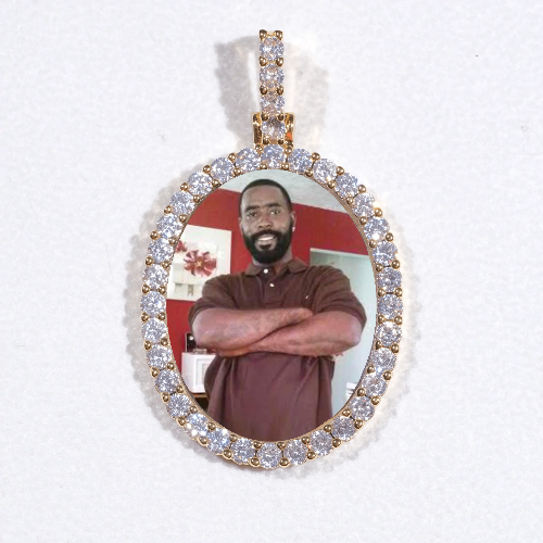 3D Oval Custom Picture Pendant