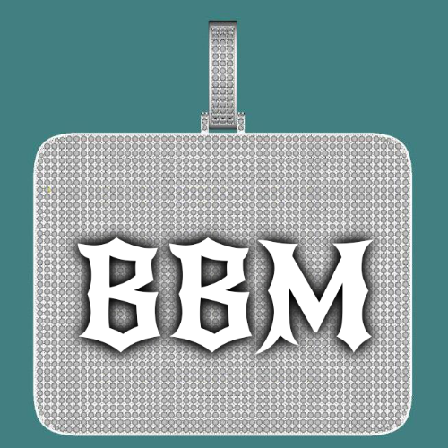 CUSTOM LETTER NECKLACE 3D BIG SQUARE