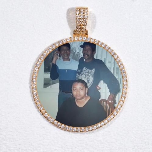 MEDIUM 3D CIRCLE CUSTOM PICTURE PENDANT