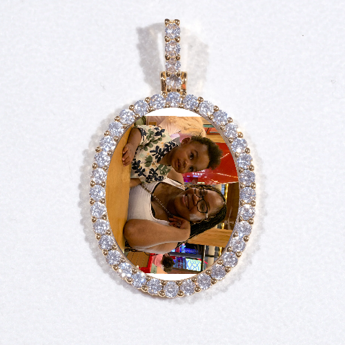3D Oval Custom Picture Pendant