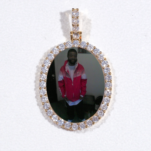3D Oval Custom Picture Pendant