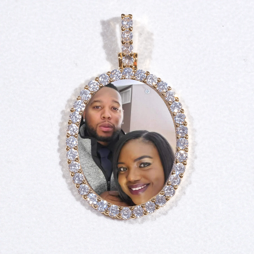 3D Oval Custom Picture Pendant