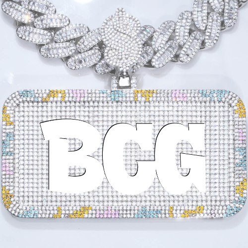 CUSTOM LETTER NECKLACE 3D COLORFUL SQUARE