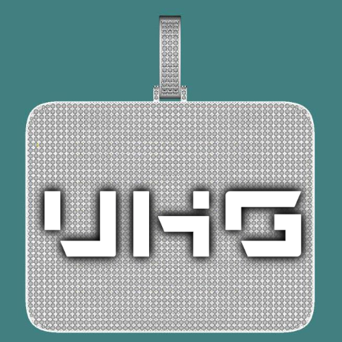 CUSTOM LETTER NECKLACE 3D BIG SQUARE