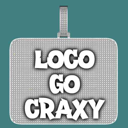 CUSTOM LETTER NECKLACE 3D BIG SQUARE