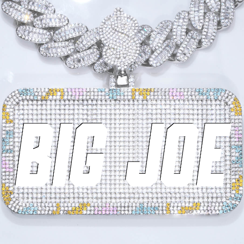 CUSTOM LETTER NECKLACE 3D COLORFUL SQUARE