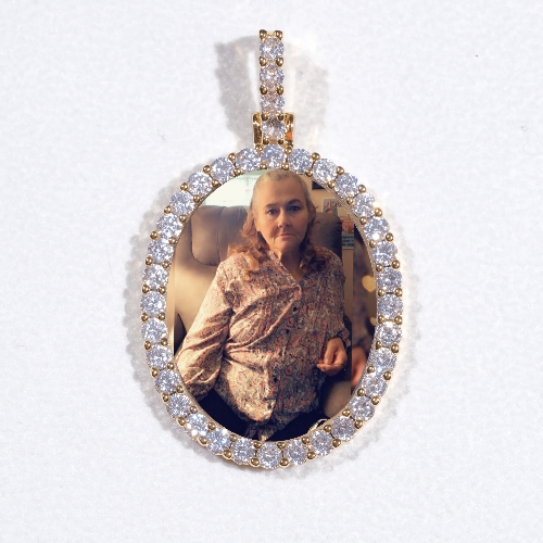 3D Oval Custom Picture Pendant