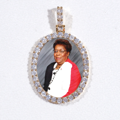 3D Oval Custom Picture Pendant