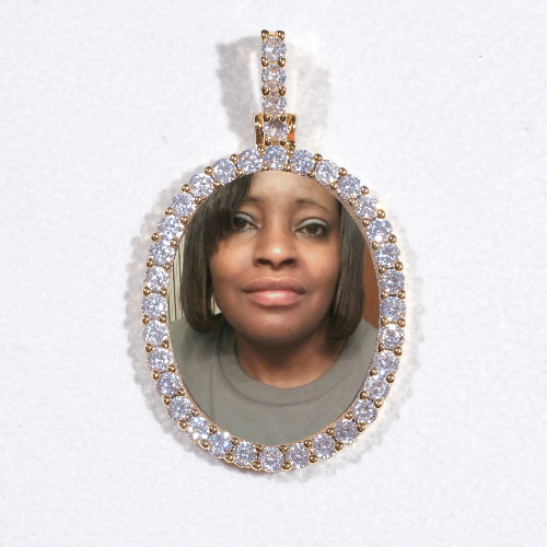 3D Oval Custom Picture Pendant