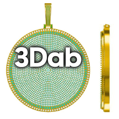 CUSTOM LETTER NECKLACE 3D BIG DISC