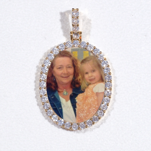 3D Oval Custom Picture Pendant