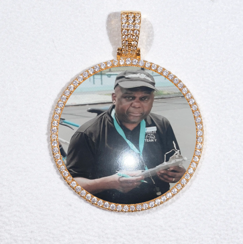 MEDIUM 3D CIRCLE CUSTOM PICTURE PENDANT