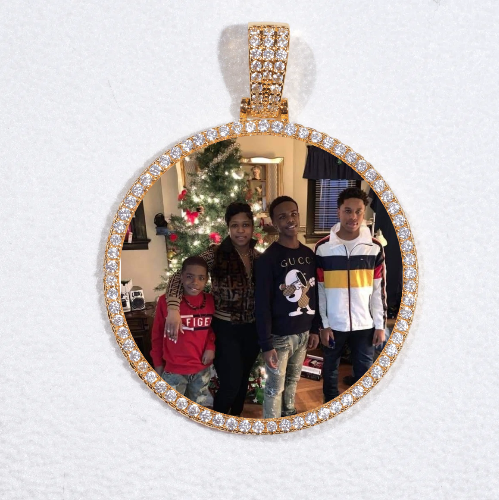 MEDIUM 3D CIRCLE CUSTOM PICTURE PENDANT