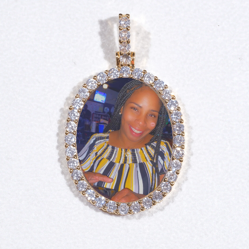 3D Oval Custom Picture Pendant