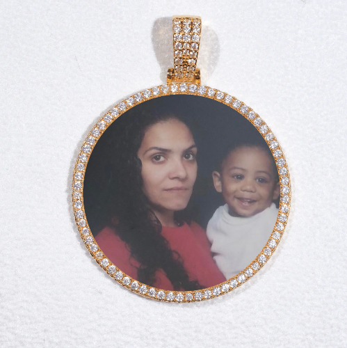 MEDIUM 3D CIRCLE CUSTOM PICTURE PENDANT
