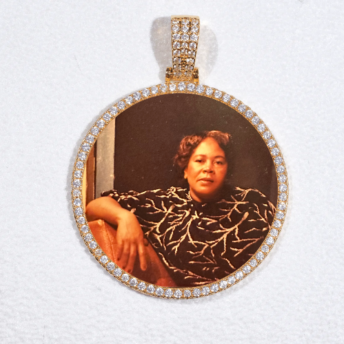 MEDIUM 3D CIRCLE CUSTOM PICTURE PENDANT