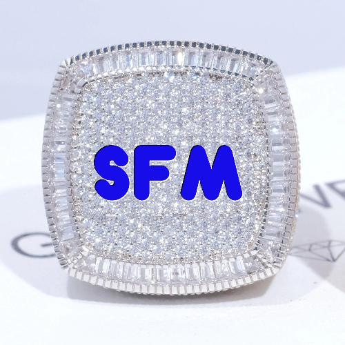 CUSTOM LETTER 3D ICED RING