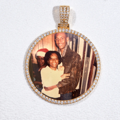 MEDIUM 3D CIRCLE CUSTOM PICTURE PENDANT