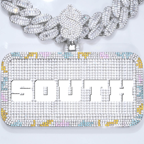 CUSTOM LETTER NECKLACE 3D COLORFUL SQUARE