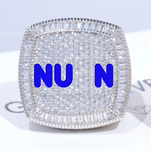 CUSTOM LETTER 3D ICED RING