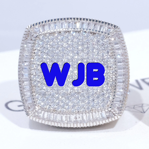 CUSTOM LETTER 3D ICED RING