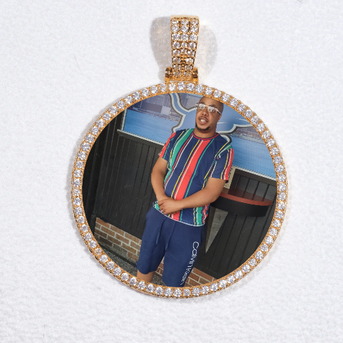 MEDIUM 3D CIRCLE CUSTOM PICTURE PENDANT