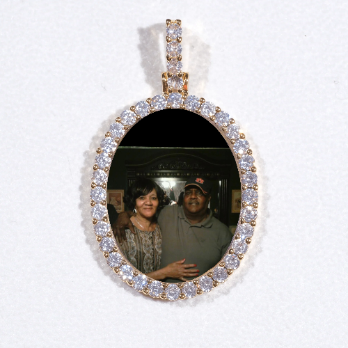 3D Oval Custom Picture Pendant