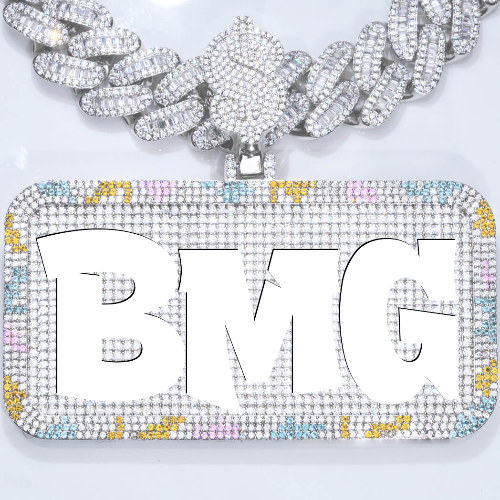 CUSTOM LETTER NECKLACE 3D COLORFUL SQUARE
