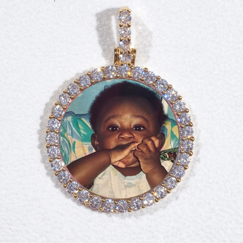 3D CIRCLE CUSTOM PICTURE PENDANT SMALL SIZE