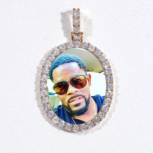 3D Oval Custom Picture Pendant