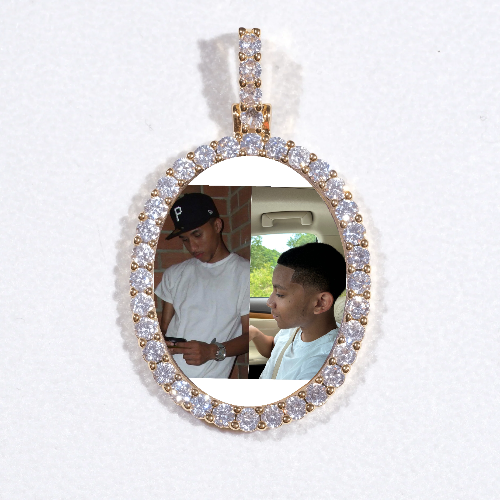 3D Oval Custom Picture Pendant